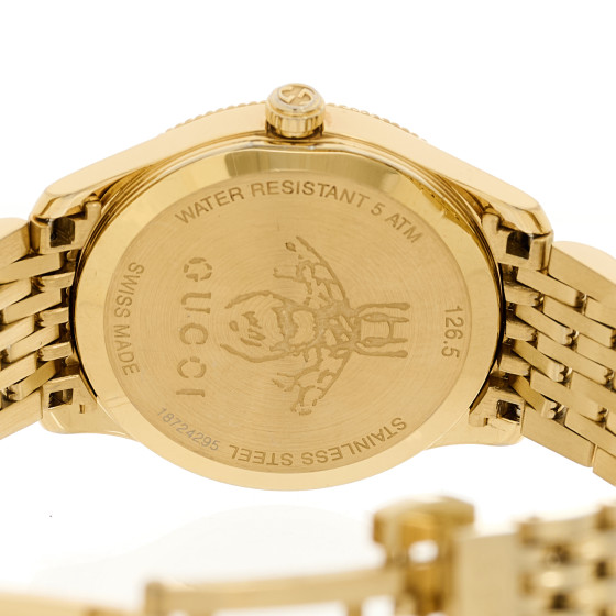 GUCCI Stainless Steel 29mm G-Timeless Bee Quartz Watch Gold