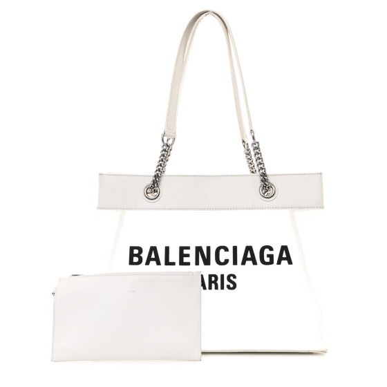 【関税&送料込】Balenciaga Duty Free Medium Mesh Tote Bag BALENCIAGA Duty Free Mesh Fuchsia Tote Bag