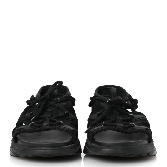 CHRISTIAN DIOR Technical Fabric D-Connect Sandals 37 Black
