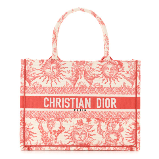 DIOR MEDIUM BOOK TOTE Toile de Jouy Soleil トートバッグ CHRISTIAN DIOR Canvas Embroidered Medium Toile De Jouy
