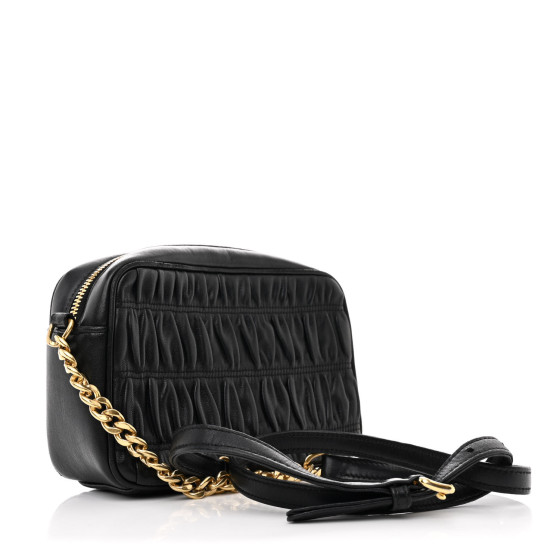 【PRADA】PADDED NAPPA CROSSBODY BAG Prada Padded Nappa Leather Chain Shoulder Bag w/ Box
