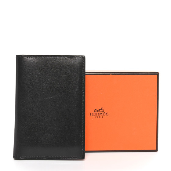 HERMES Box MC2 Euclide Card Holder Case Black 1647955