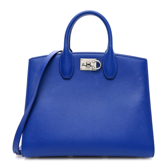 SALVATORE FERRAGAMO Hammered Calfskin Medium The Studio Box