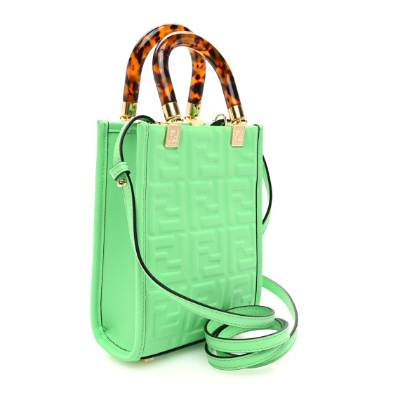 【送料&関税込】Printed Plexiglass And l Forever Fendi N FENDI Vitello Plexiglass FF Embossed Medium Fendi Sunshine