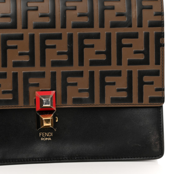 FENDI Vitello Liberty Bi-Color FF 1974 Embossed Kan I
