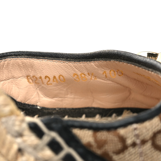 GUCCI Monogram Matelasse GG Marmont Ankle Wrap Platform 35