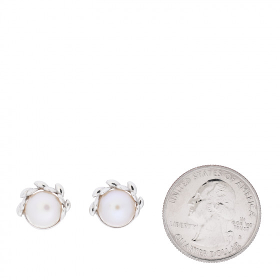 Picasso 飾り TIFFANY Sterling Silver Pearl Paloma Picasso Olive Leaf