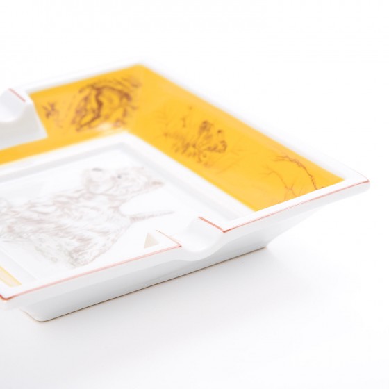 Hermès ウエストハイランドホワイトテリア皿　灰皿 HERMES Porcelain Printed West Highland White Terrier Ashtray