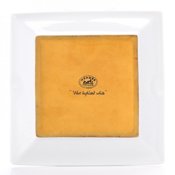 Hermès ウエストハイランドホワイトテリア皿　灰皿 HERMES Porcelain Printed West Highland White Terrier Ashtray