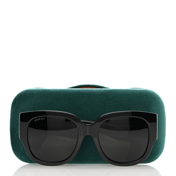GUCCI Acetate Square Frame Sunglasses GG0142SAN Black