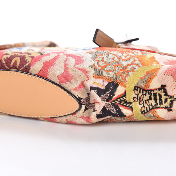 ALEXANDER MCQUEEN Silk Floral Print De Manta Clutch