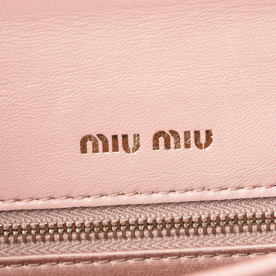 バッグ miu miu Matelasse Orchidea TU MIU MIU Nappa Matelasse Crystal Embellished Lady Shoulder