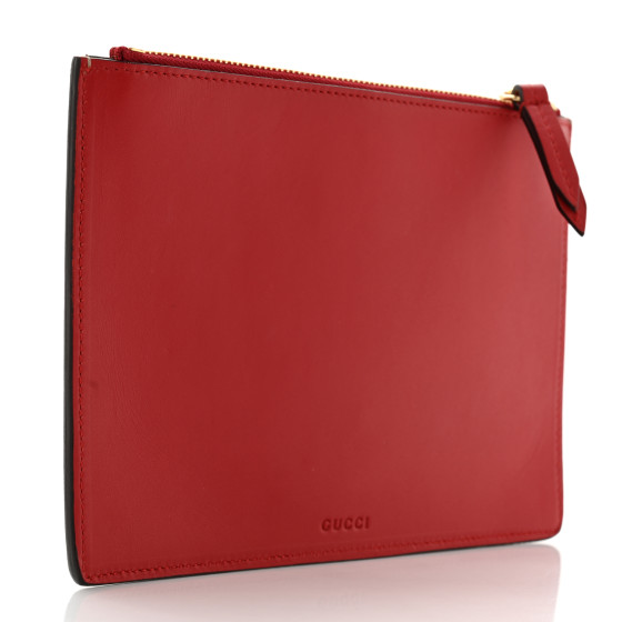GUCCI GG Supreme Monogram Merveilles Lips Zip Pouch Hibiscus