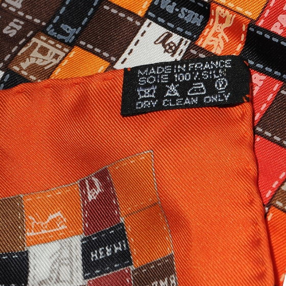 HERMES Silk Bolduc Au Carre Scarf 90 Orange 63977 | FASHIONPHILE