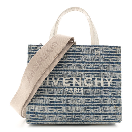GIVENCHY Washed Denim Mini G Shopping Tote Blue 1572007