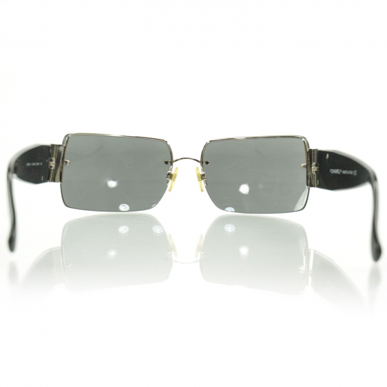 CHANEL Crystal CC Logo Sunglasses 4095 B Black 24762