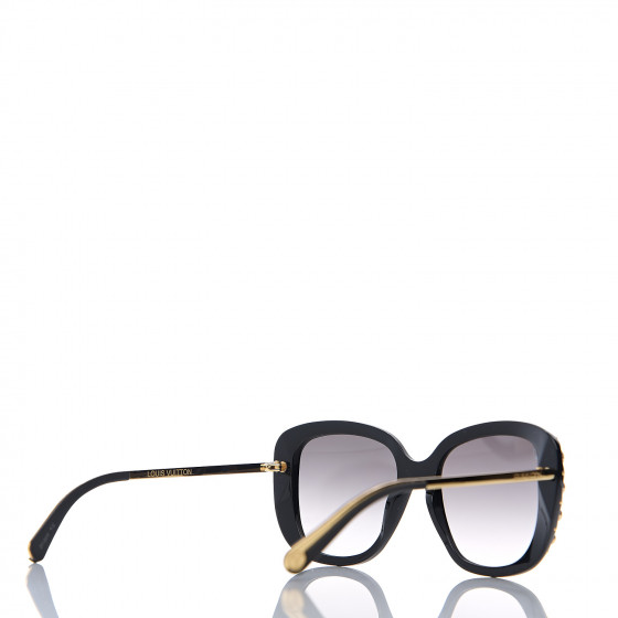 LOUIS VUITTON Oversized Studded Sunglasses Z1126W Black