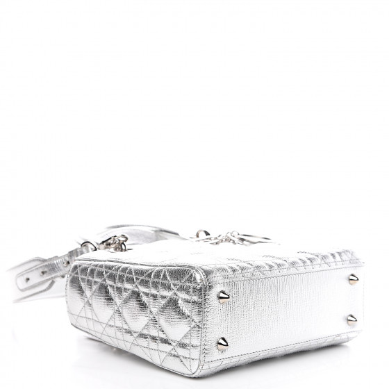 CHRISTIAN DIOR Metallic Grained Calfskin Cannage My ABCDior
