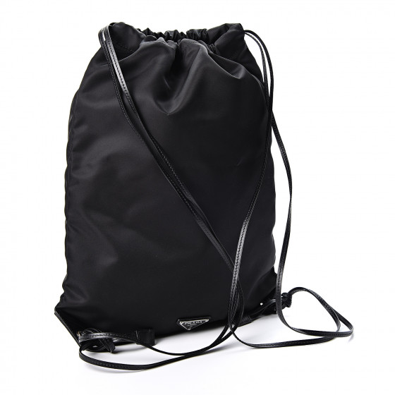 バッグ PRADA TESSUTO NYLON DRAWSTRING BAG PACK Vintage Black Prada Nylon Tessuto Drawstring Backpack – For
