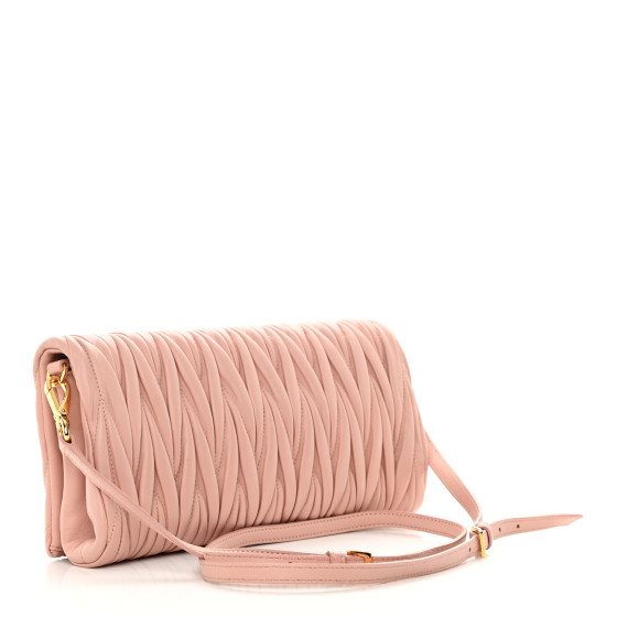 バッグ miu miu Matelasse Orchidea TU MIU MIU Nappa Matelasse Wallet On Chain Orchidea 1355698