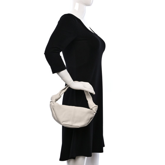 BOTTEGA VENETA Calfskin Mini Double Knot Bag White 1355892
