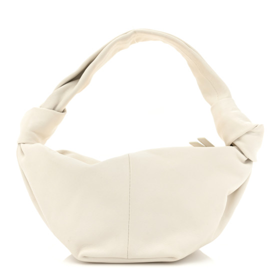 【BOTTEGA VENETA】Double Note Bag Bottega Veneta Double Knot Cloth Handbag Black in Canvas