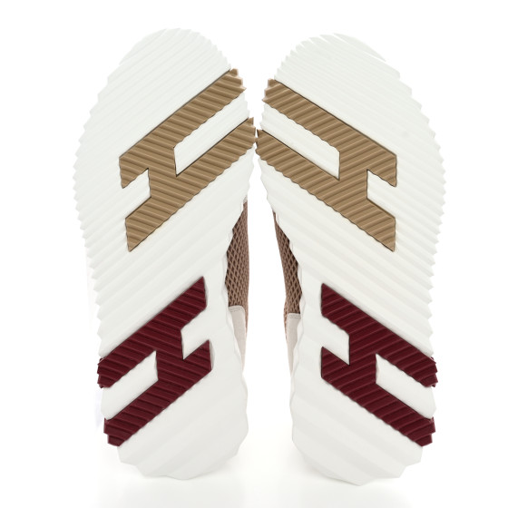HERMES Air Mesh Suede Goatskin Bouncing Sneakers 35 Beige