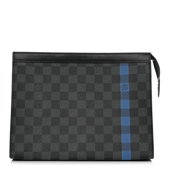 VUITTON ポーチ LOUIS VUITTON Damier Graphite Stripe Pochette Voyage MM Blue