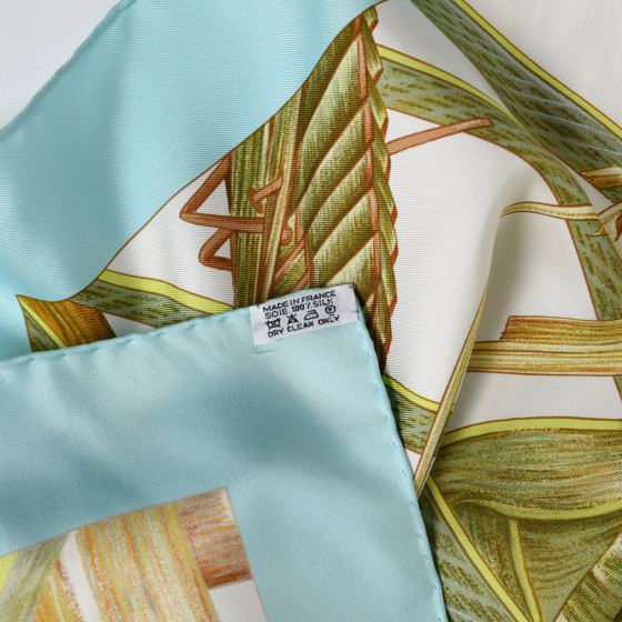 HERMES Silk Jardin Creole Scarf 90 372311 | FASHIONPHILE