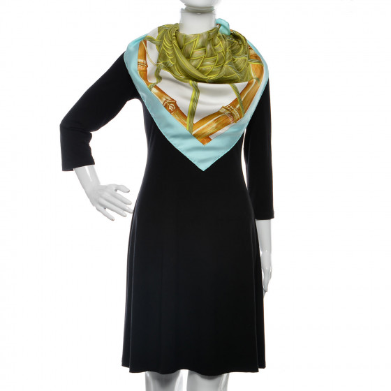 HERMES Silk Jardin Creole Scarf 90 372311 | FASHIONPHILE