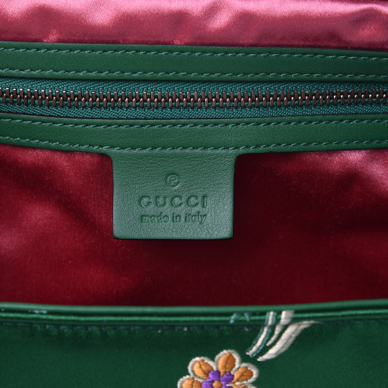 GUCCI Jacquard Matelasse Floral Maxi GG Marmont Top Handle