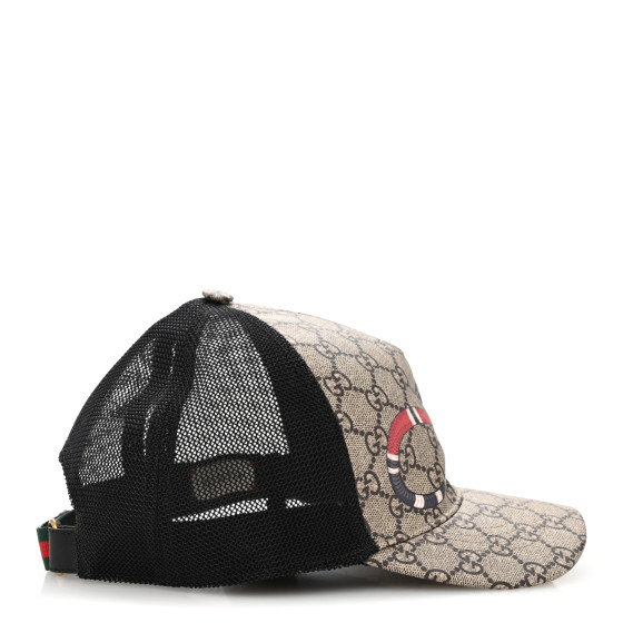GUCCI GG Supreme Monogram Kingsnake Print Baseball Hat M 58