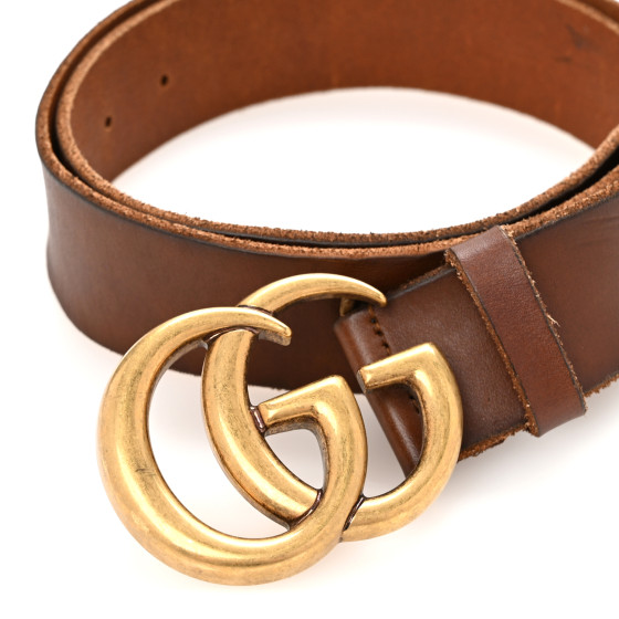 GUCCI Faded Calfskin Double G 40mm Belt 85 34 Cuir 1699555