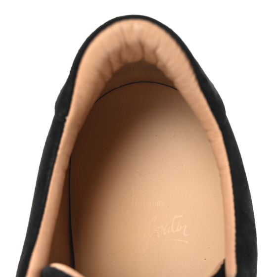 CHRISTIAN LOUBOUTIN Suede Louis Junior Spikes Flat Sneakers