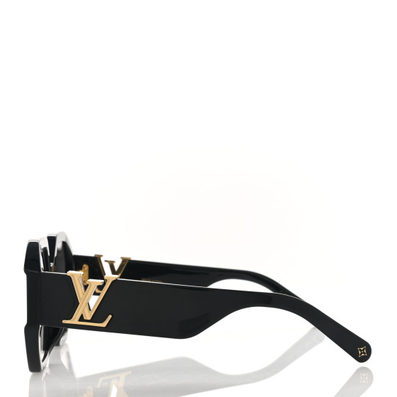 LOUIS VUITTON Acetate LV Icon Round Sunglasses Z1728E Black