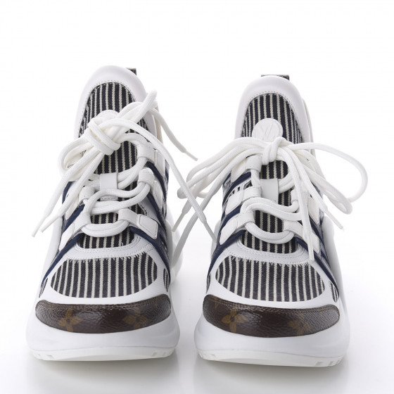 靴 Louis Vuitton Monogram Stripe Sneakers Buy Louis Vuitton Trainer Low 'Striped Mini Monogram - Beige