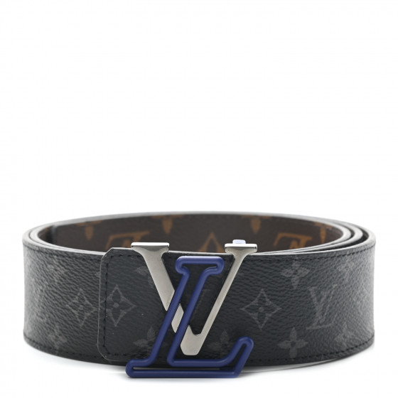 LOUIS VUITTON レザーベルト ブラック 95/38 LOUIS VUITTON Monogram Eclipse Taigarama 40mm LV Initiales