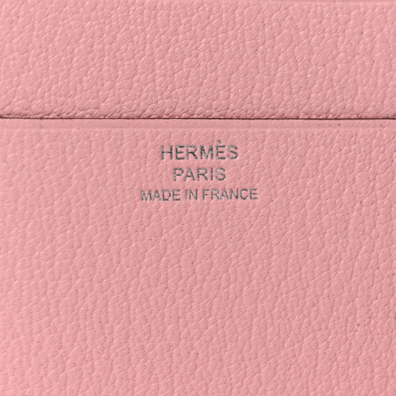 HERMES Chevre Mysore Tri-Fold Compact Bearn Wallet Rose