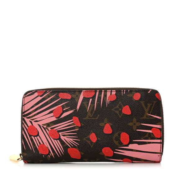 LOUIS VUITTON Monogram Jungle Dots Zippy Wallet Sugar Pink