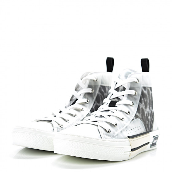 CHRISTIAN DIOR Canvas Leopard Print Mens B23 High Top