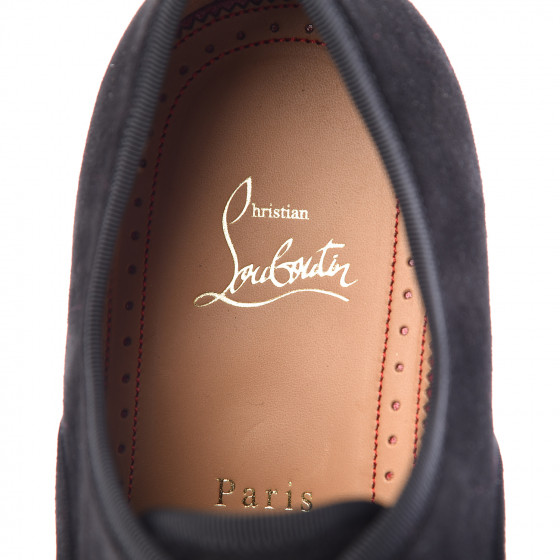 靴 Christian Louboutin Alpha Male P Strass CHRISTIAN LOUBOUTIN Suede Strass Mens Alpha Male Flat