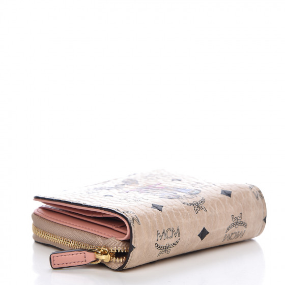MCM ジップ ウォレットうさぎ エムシーエム MCM Visetos Rabbit Trifold Wallet MEDIUM 美品