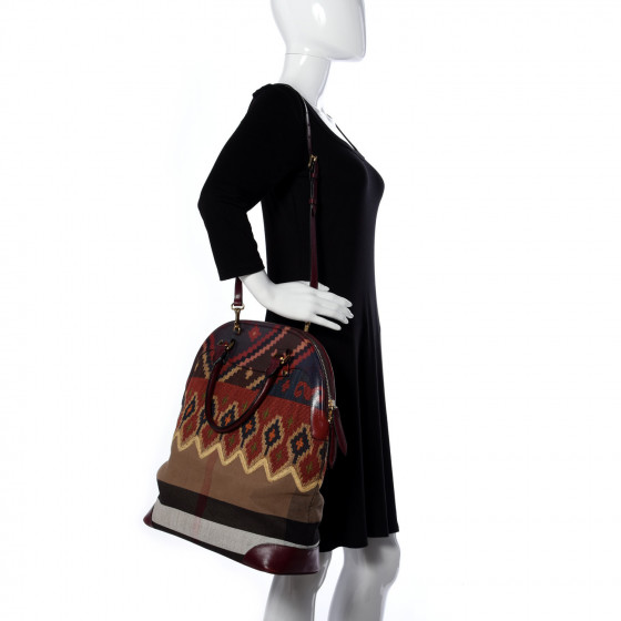 BURBERRY Prorsum Handpainted Tapestry Bloomsbury Burgundy