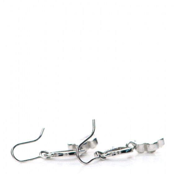 【新品】Christian Dior かんざし ストーン付き CHRISTIAN DIOR Crystal Flower Dangle Earrings Silver 874292