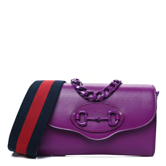 GUCCI Azalea Calfskin Web Monochrome Mini Horsebit 1955