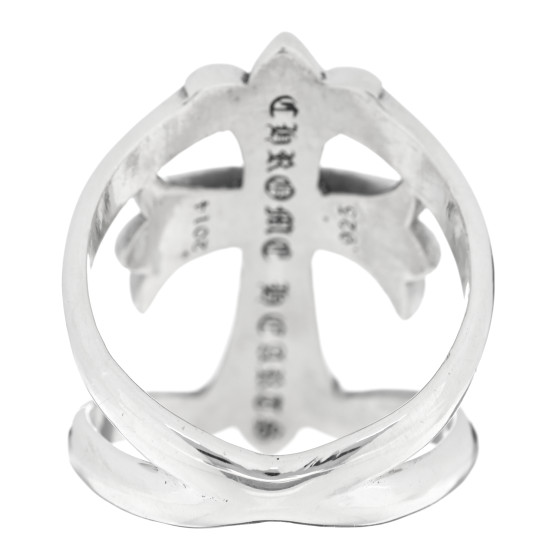 ☆nff☆ silver925 heart logo wide ringsilver nff1 Authentic [Chrome Hearts] CH FLORAL CROSS RING, All Size