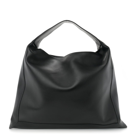 BOTTEGA VENETA Silky Calfskin Large Hop Black 1609644