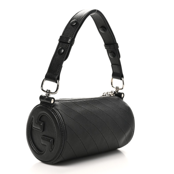 GUCCI Sakai Be Green Calfskin Diagonal Stitched Mini Blondie