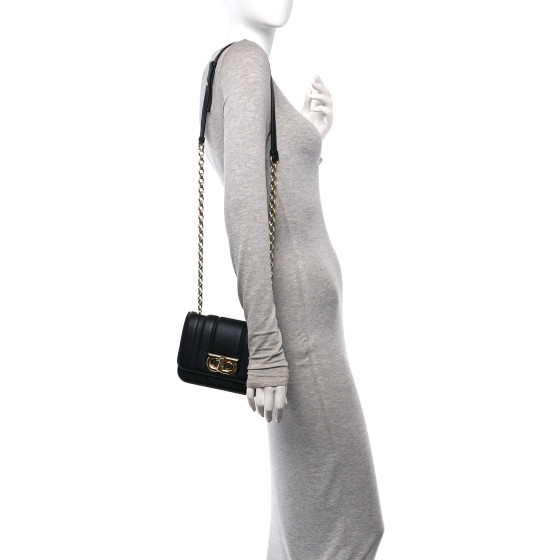 SALVATORE FERRAGAMO Calfskin Quilted Mini New Gancini
