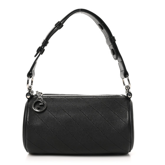 GUCCI Sakai Be Green Calfskin Diagonal Stitched Mini Blondie